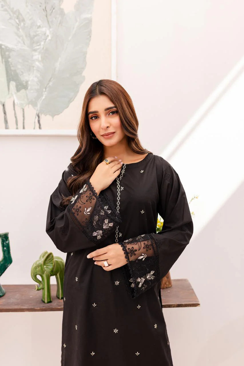 2PC Embroidered Dress- 1012